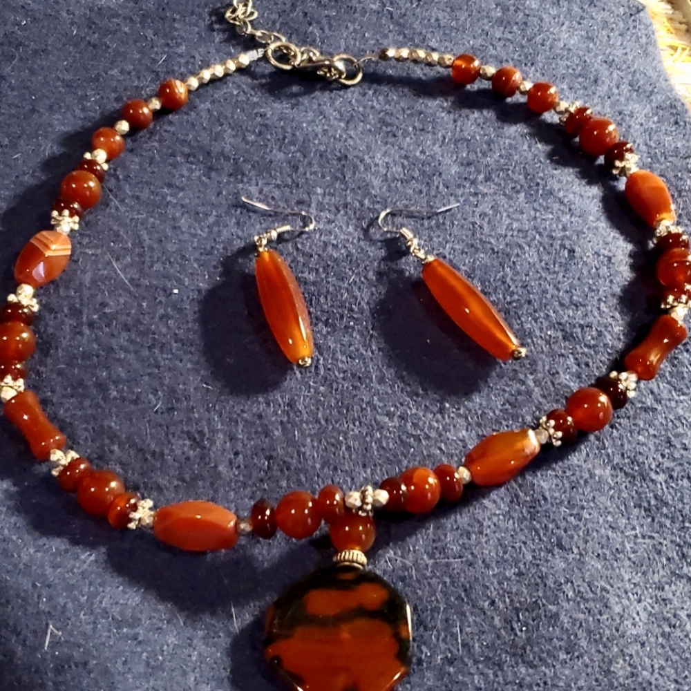 Necklace and matching earrings